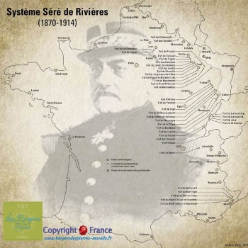 Carte Système Séré de Rivières (1870-1914)..