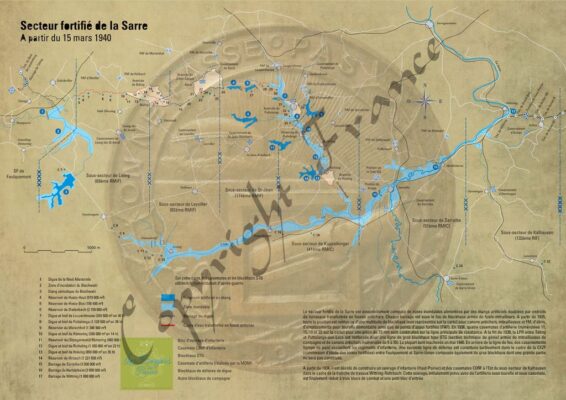 Carte Secteur Fortifié de la Sarre