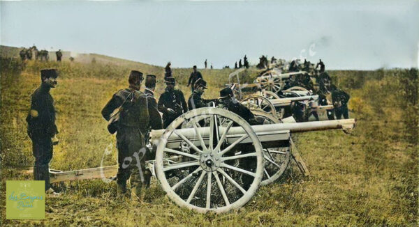 Canons de 75 mm en action.