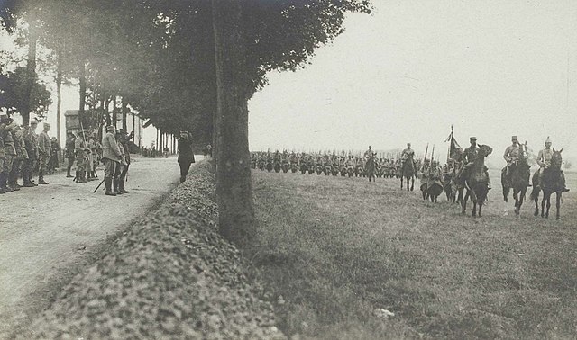 Le 133èmeRI défile devant le général Joffre, Robache, 13 juillet 1915.